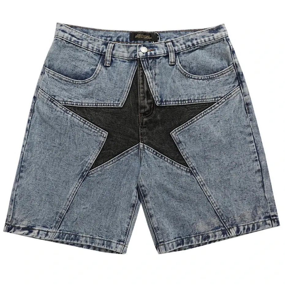 Acid Wash Denim Jorts