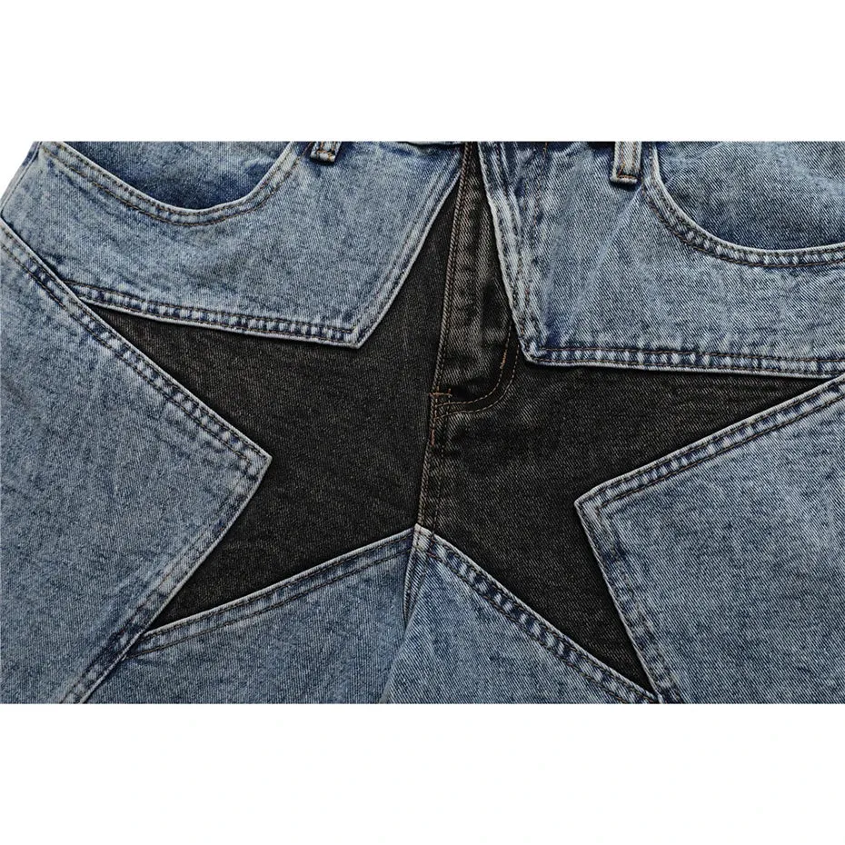 Acid Wash Denim Jorts