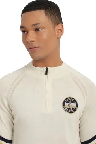 Allen Solly Men's Acrylic Blend Casual Sweater (ASSWWRGF295944_Cream
