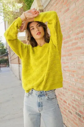 Basket  WEAVE PATTERNED SWEATER