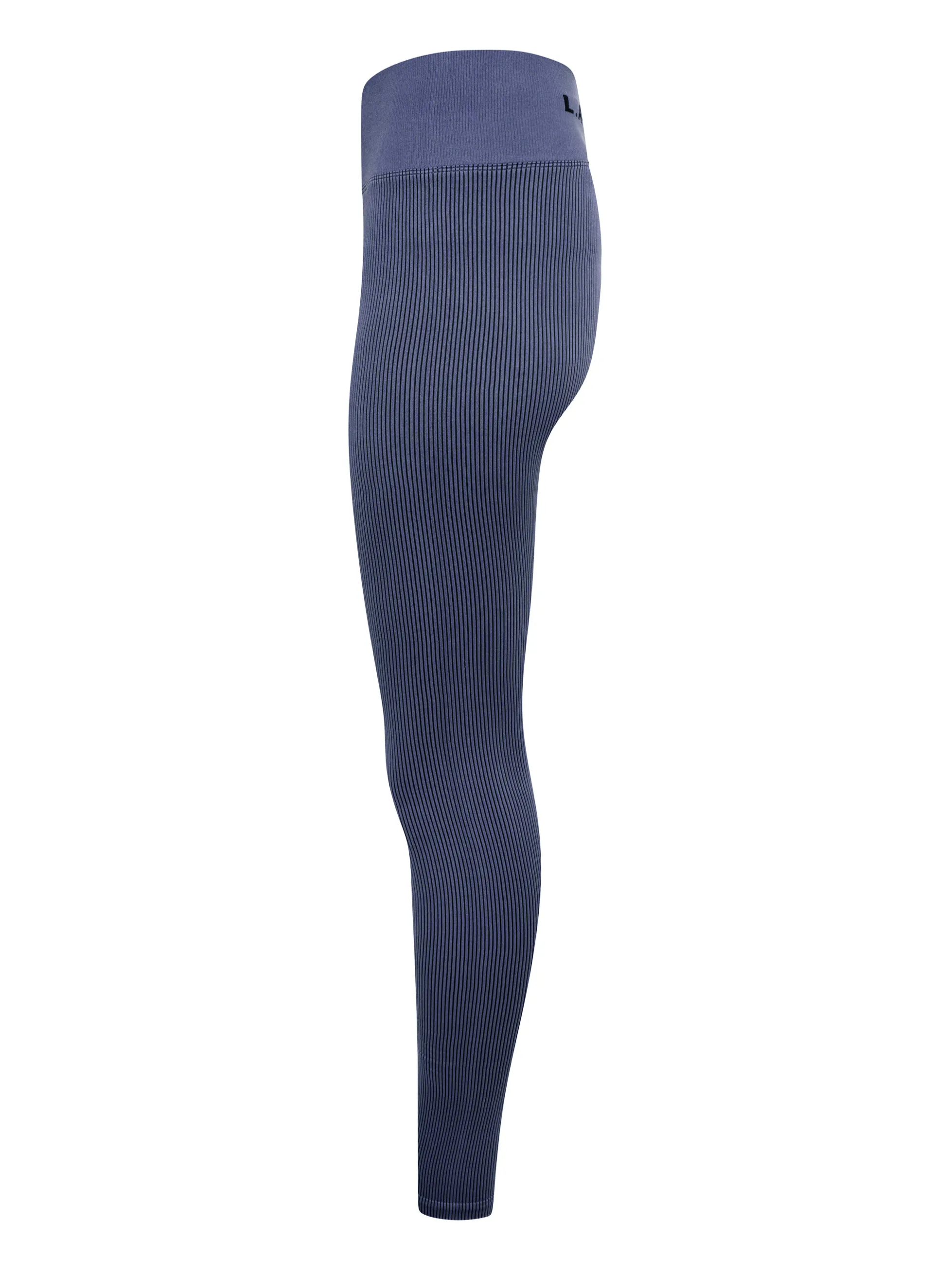 'BAXTER' RIB KNITTED LOGO HIGH WAISTED LEGGINGS NAVY