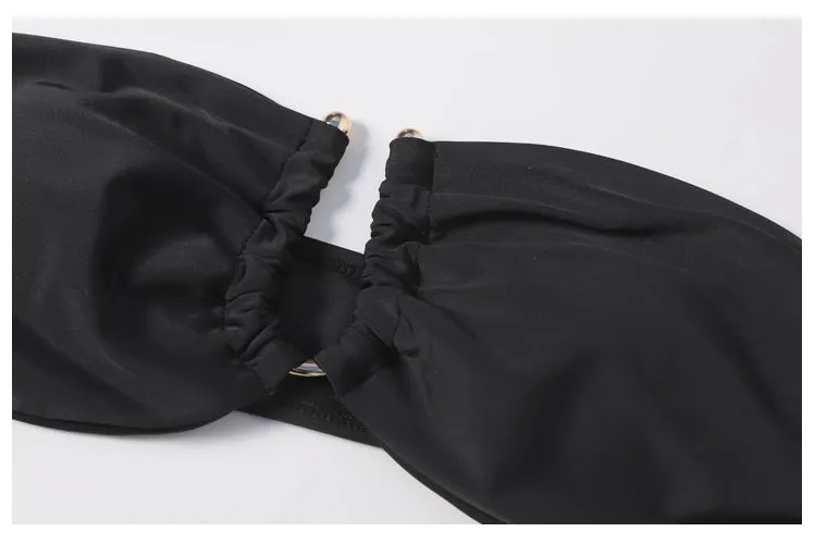 Black Cut Out Bandeau Bikini