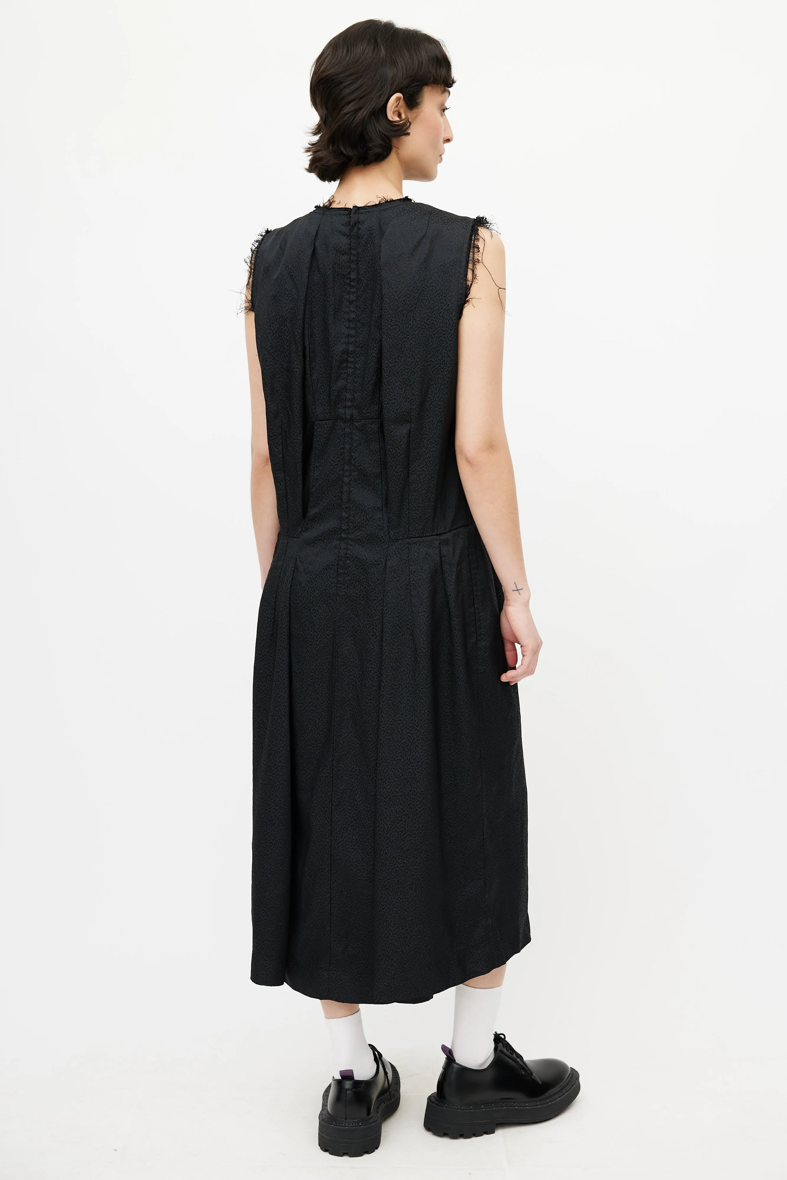Black Distressed Oversized Dress