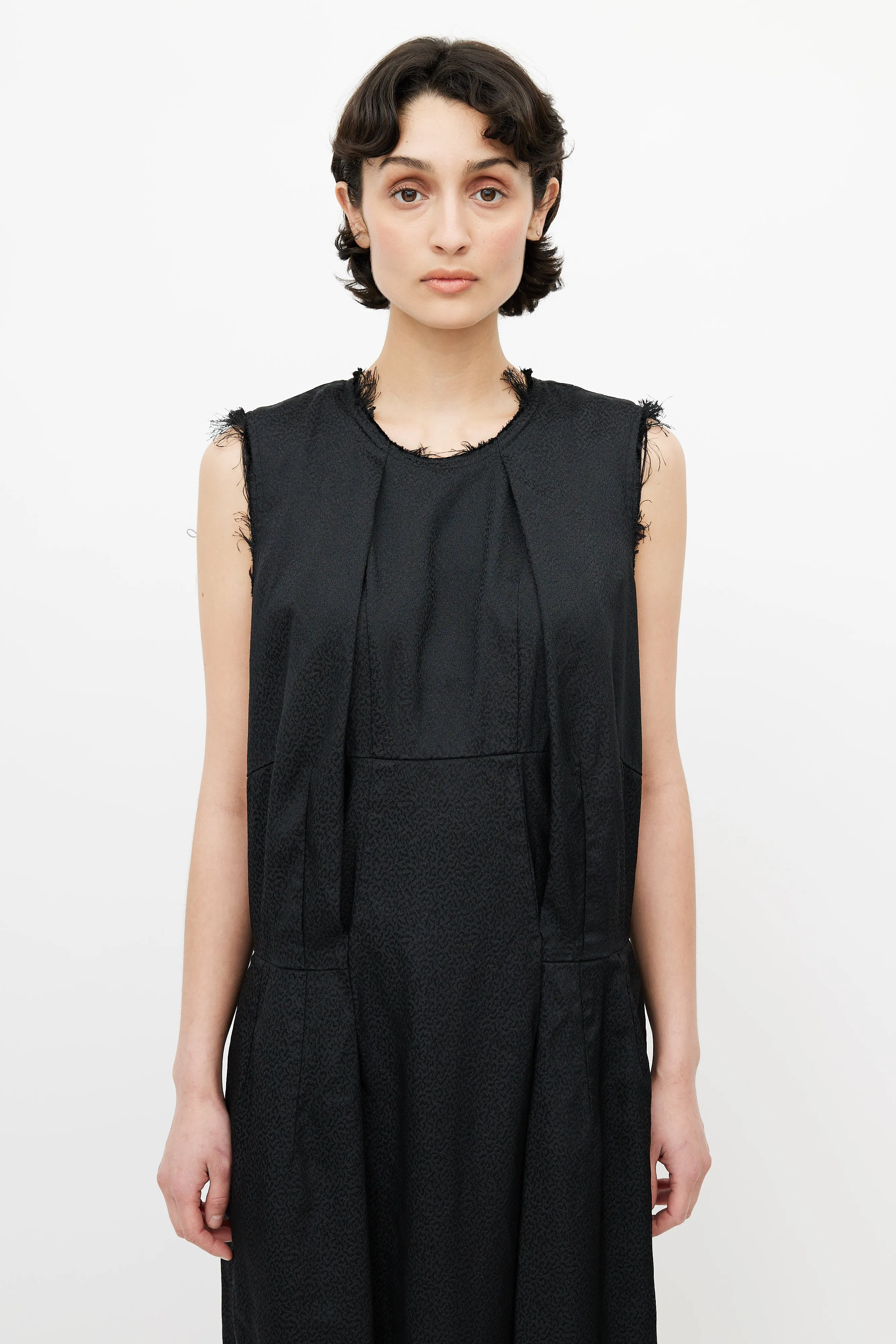 Black Distressed Oversized Dress