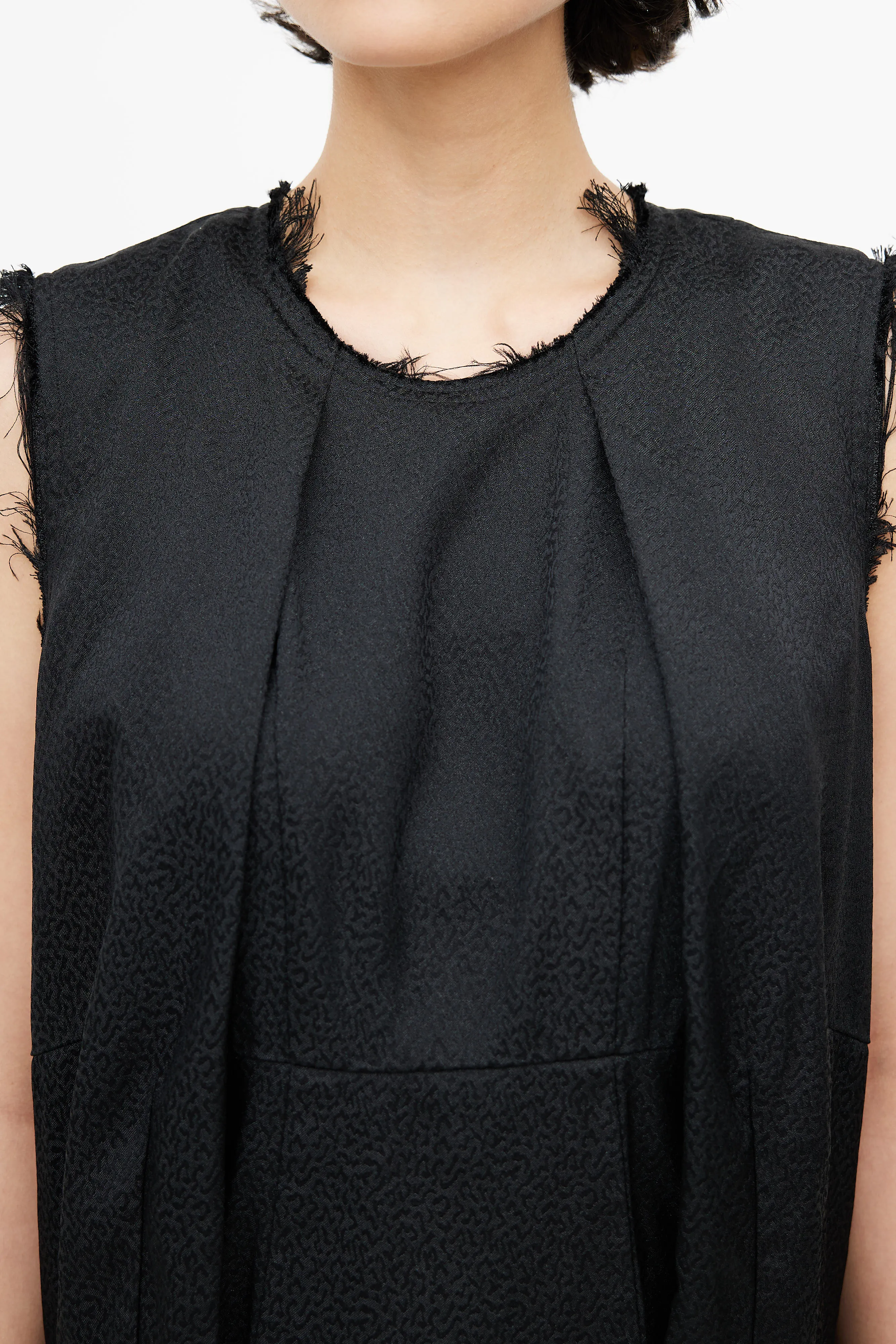 Black Distressed Oversized Dress