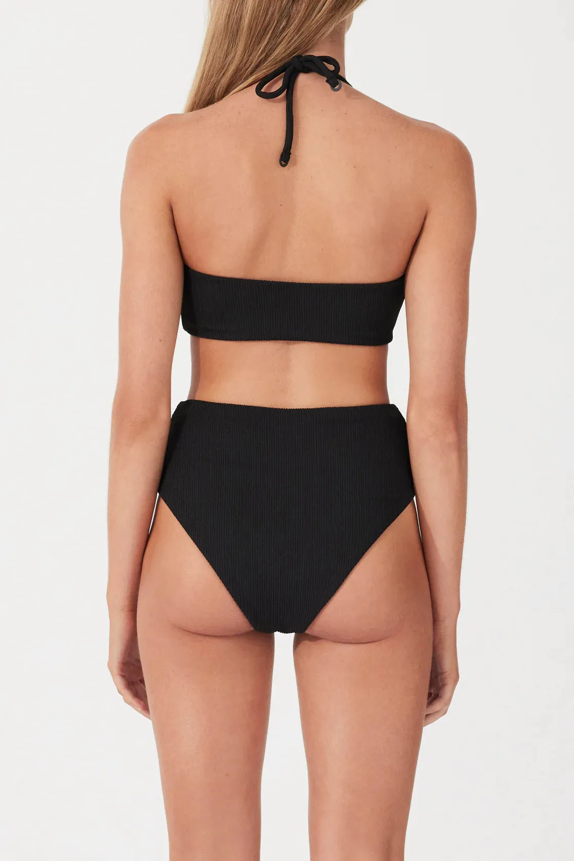 Black Textured Bandeau