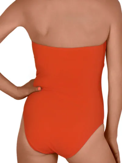 Caiman Lohan Bandeau Swimsuit Orange