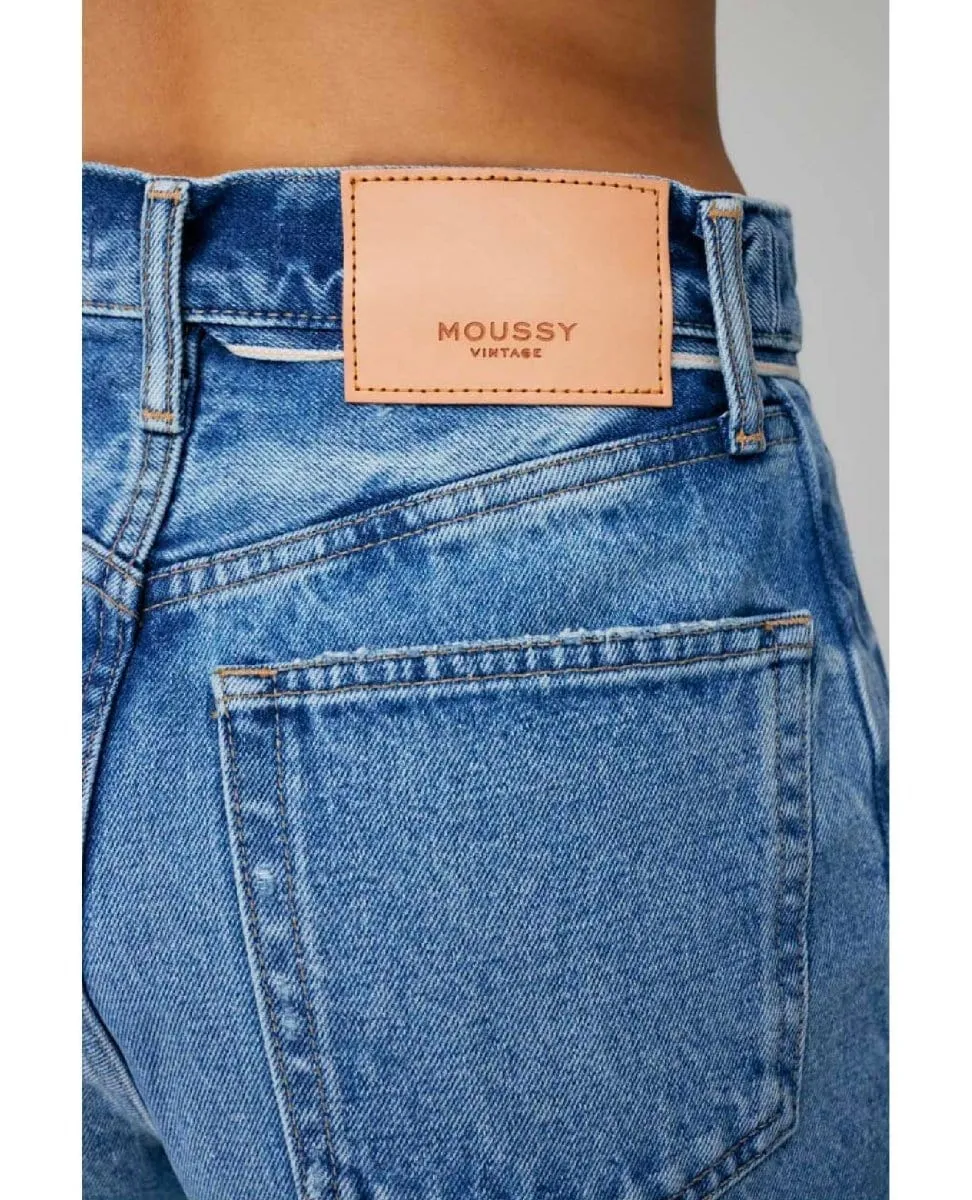 Cary Distressed Denim Hi Cut-Offs