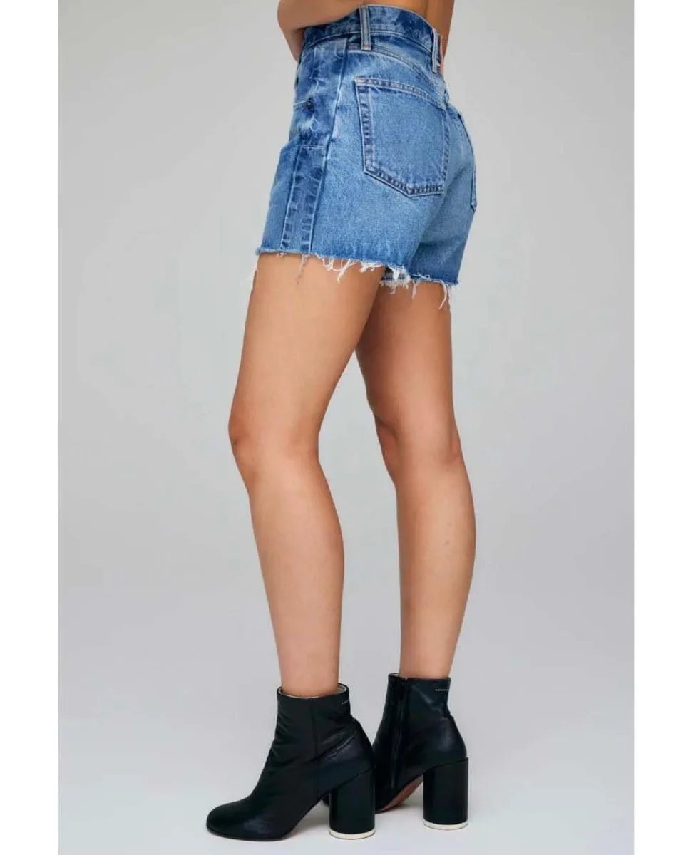 Cary Distressed Denim Hi Cut-Offs