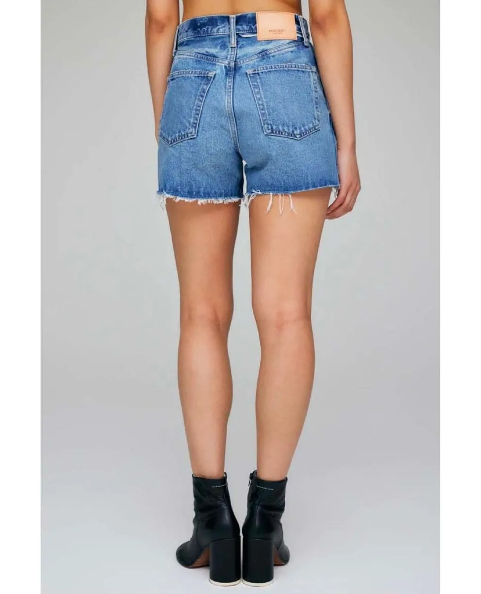Cary Distressed Denim Hi Cut-Offs