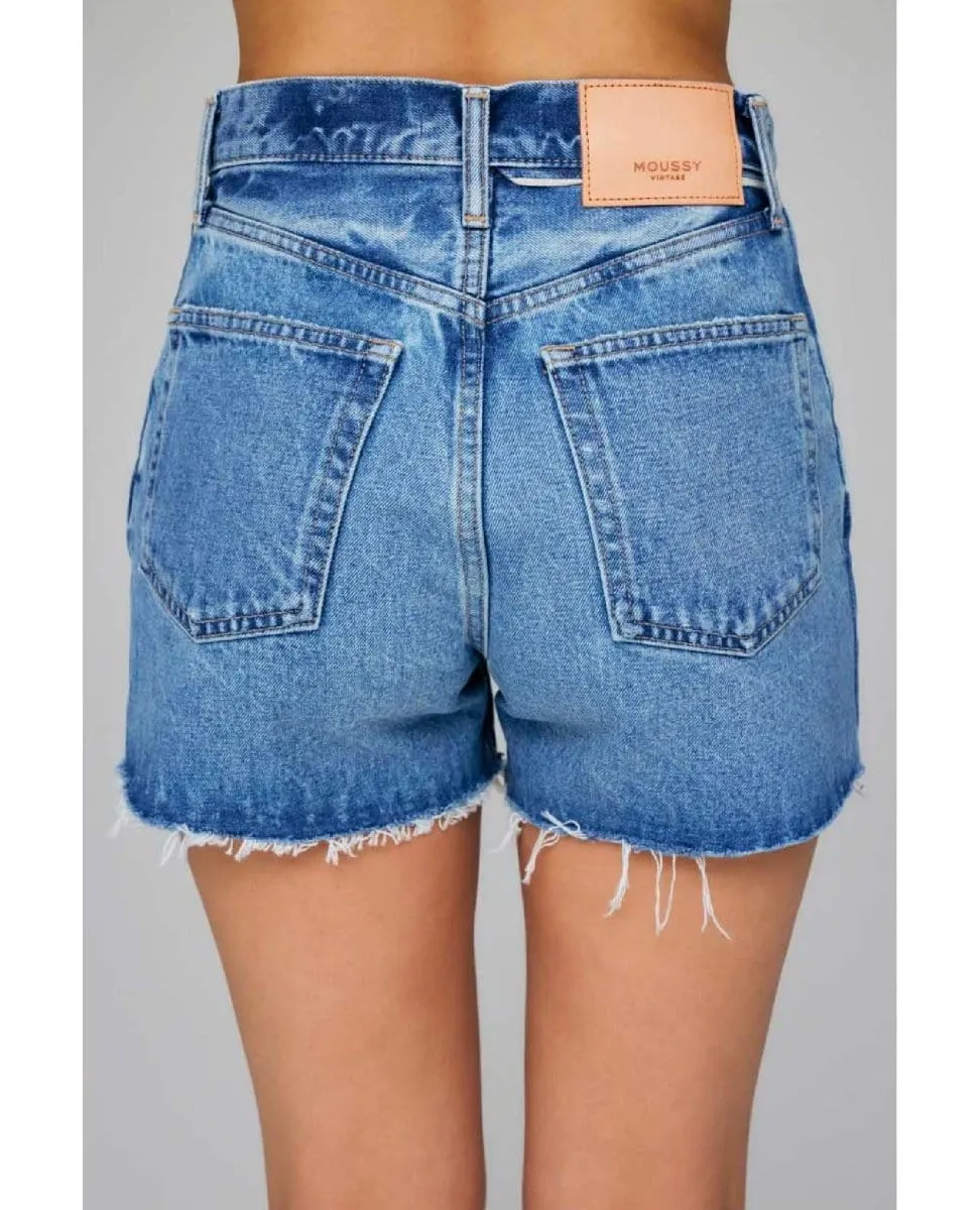 Cary Distressed Denim Hi Cut-Offs