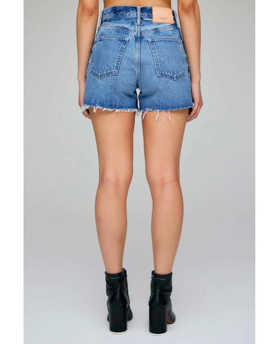 Cary Distressed Denim Hi Cut-Offs