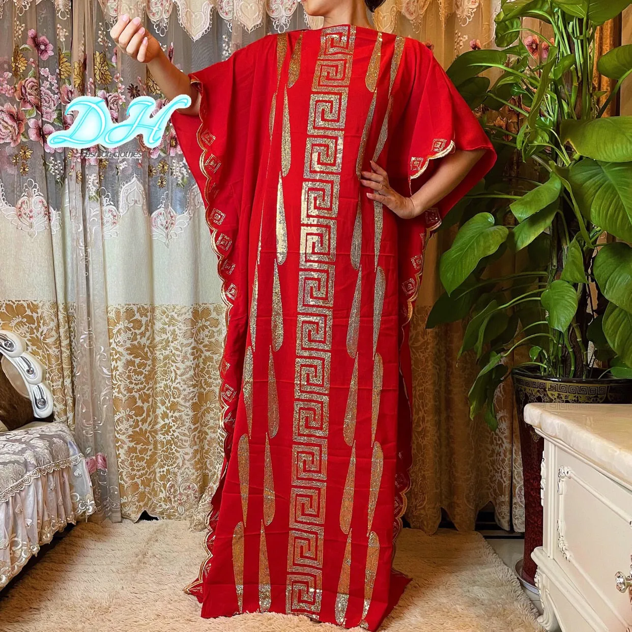 Dubai Abaya Embroidery African Dress