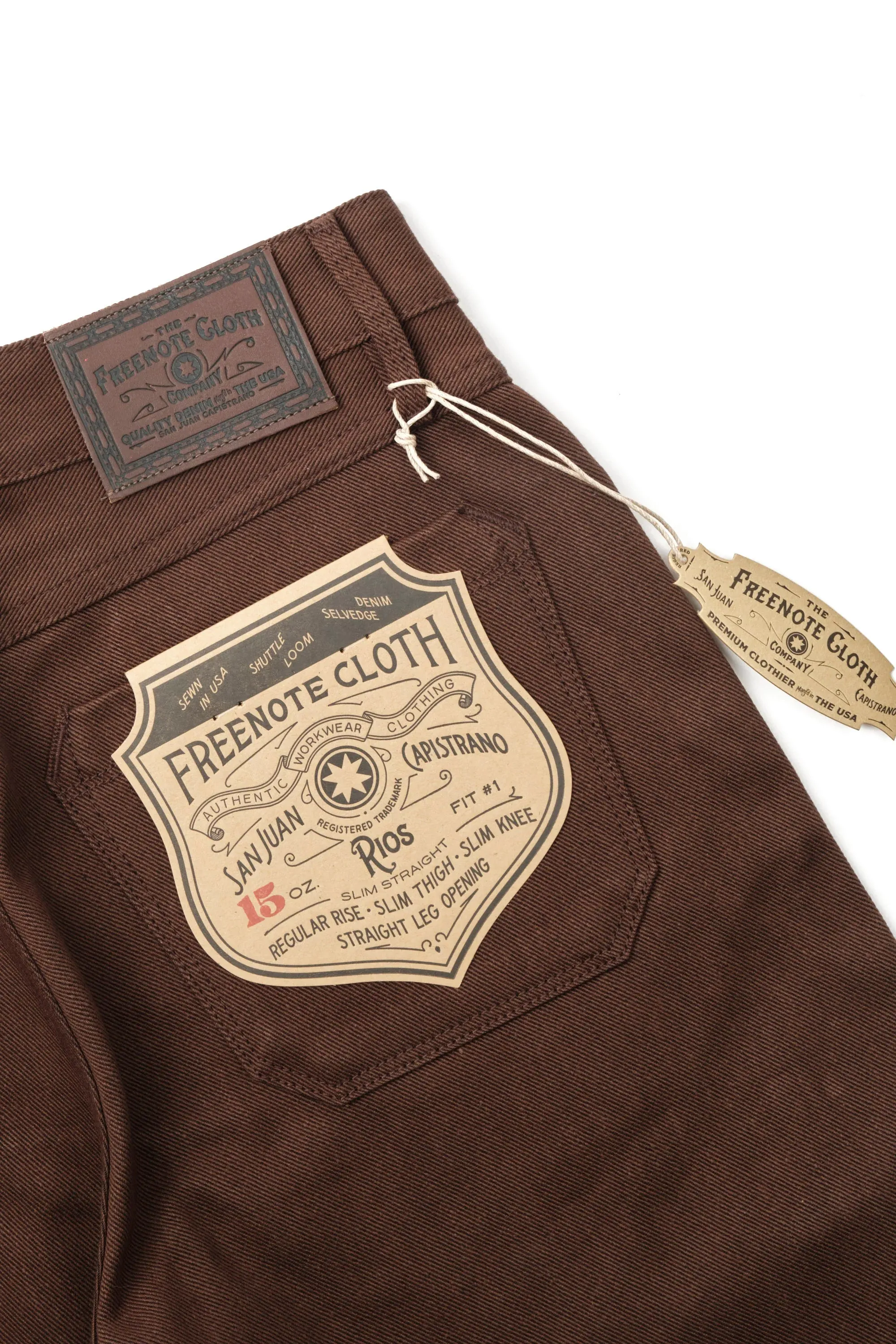 Freenote Cloth Rios - 15oz Dark Brown Denim