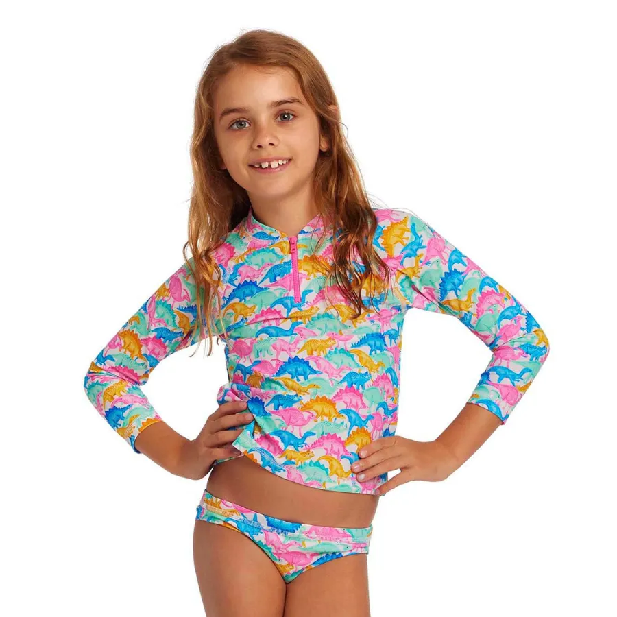 Funkita Toddler Girls Zippy Rash Vest FKS004G - Minisaurus