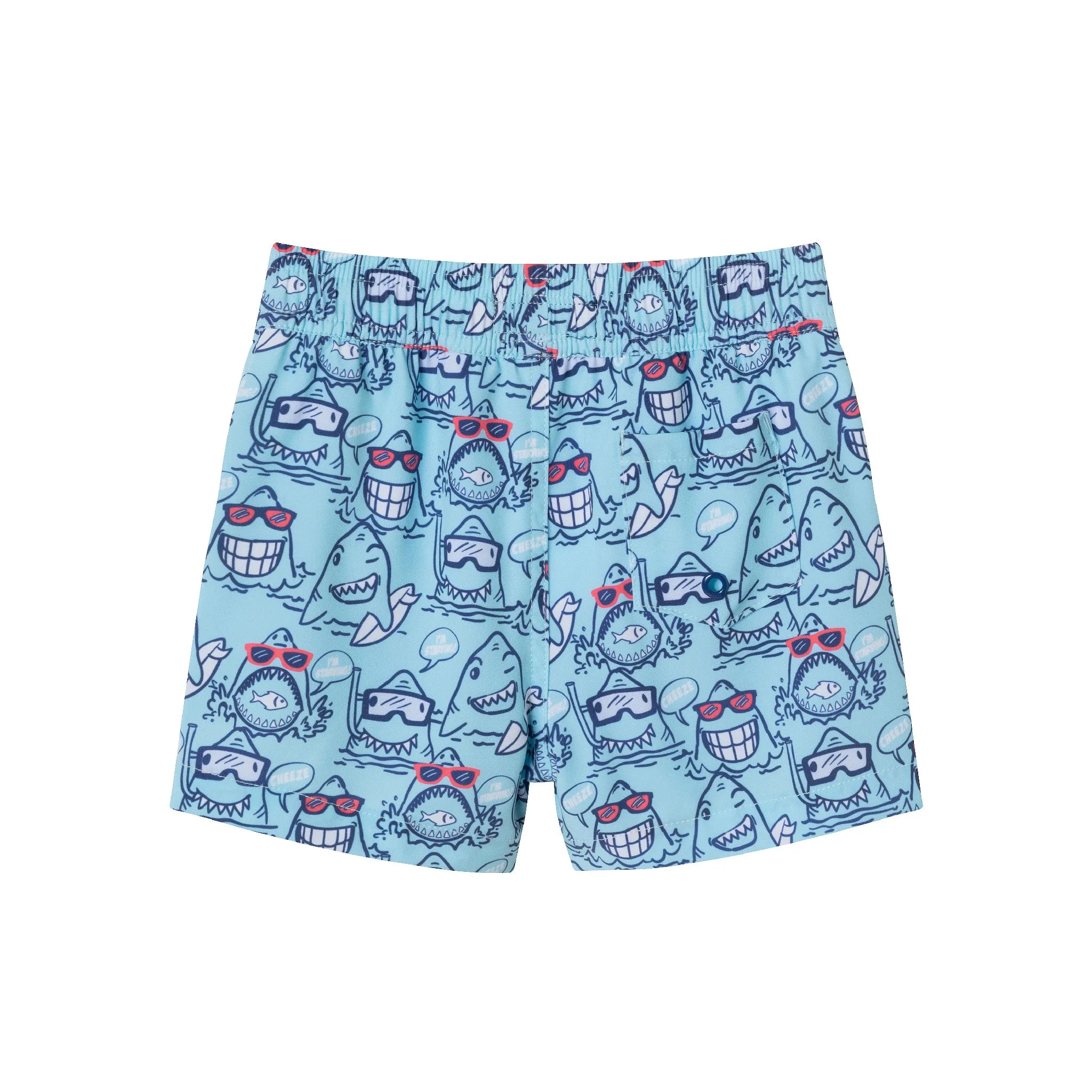 Kids (2-7) Swim Trunk | Shark Character Print