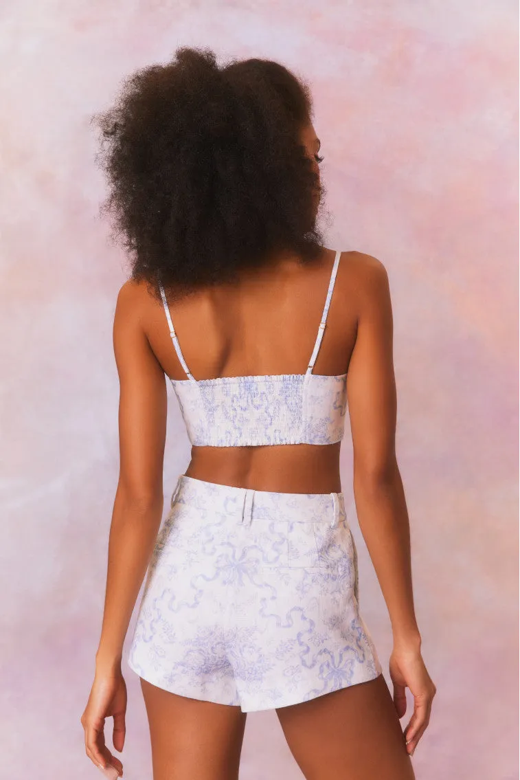 Lacette Cotton Bow Print Shorts