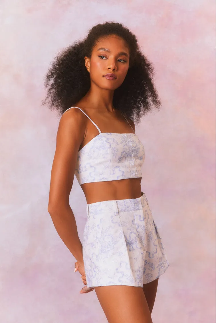 Lacette Cotton Bow Print Shorts