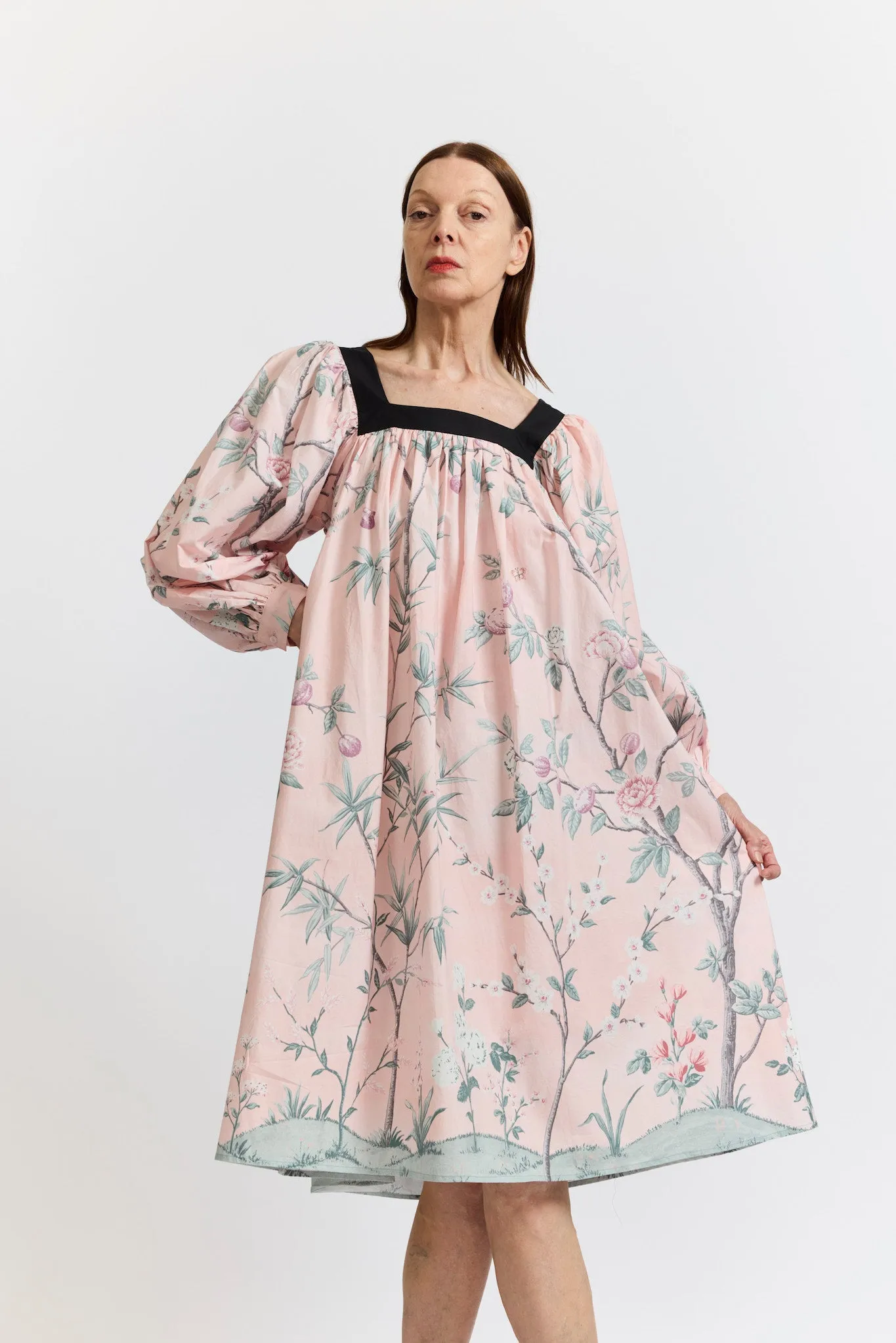 Laura Ashley x Batsheva Beaumaris Dress in La Englantine Mural