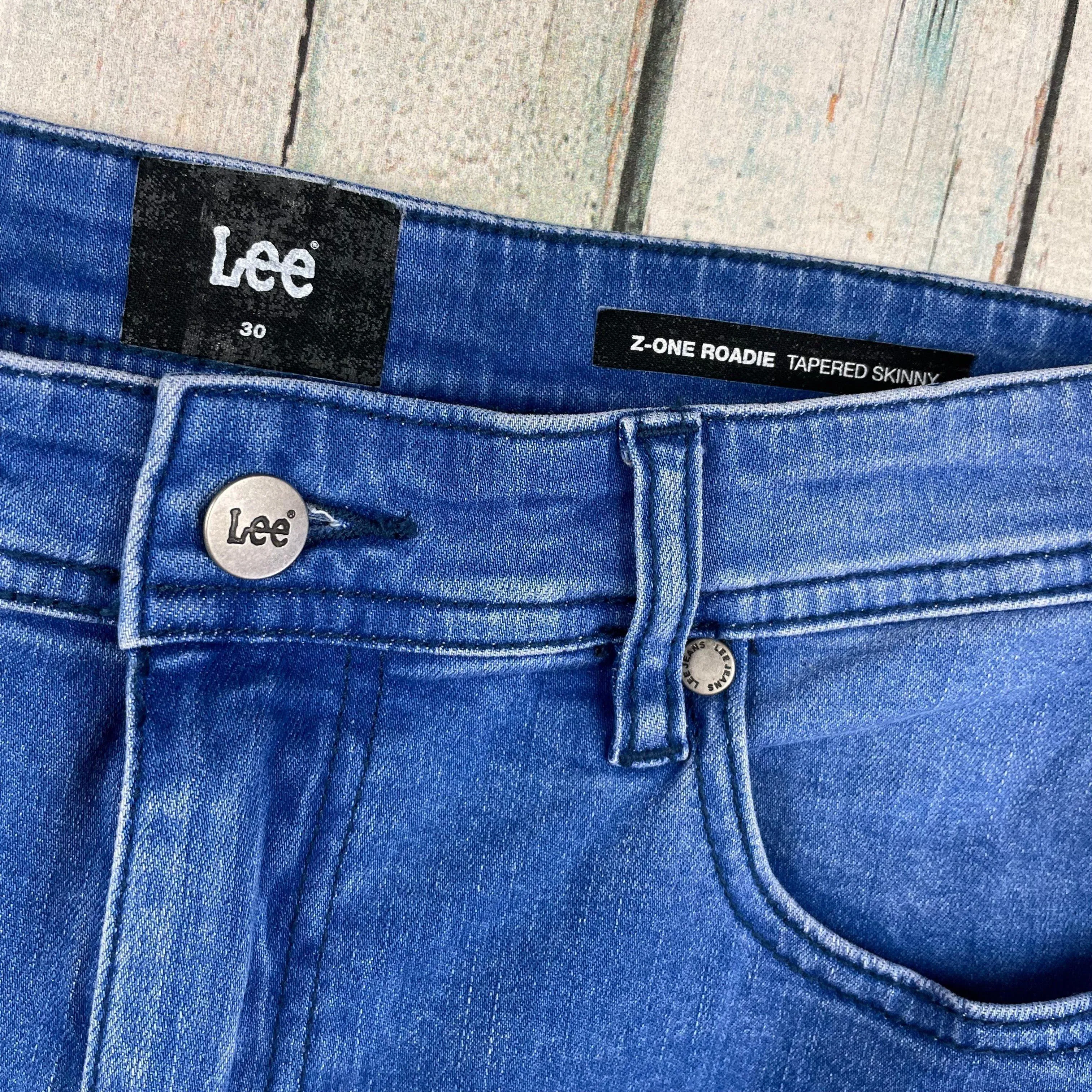 Lee Mens 'Z-One Roadie' Tapered Skinny Denim Shorts -Size 30