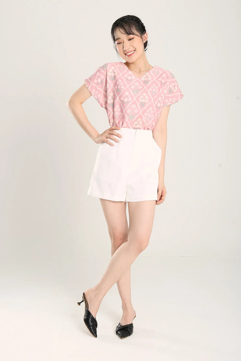 Macey Tailored Shorts in White