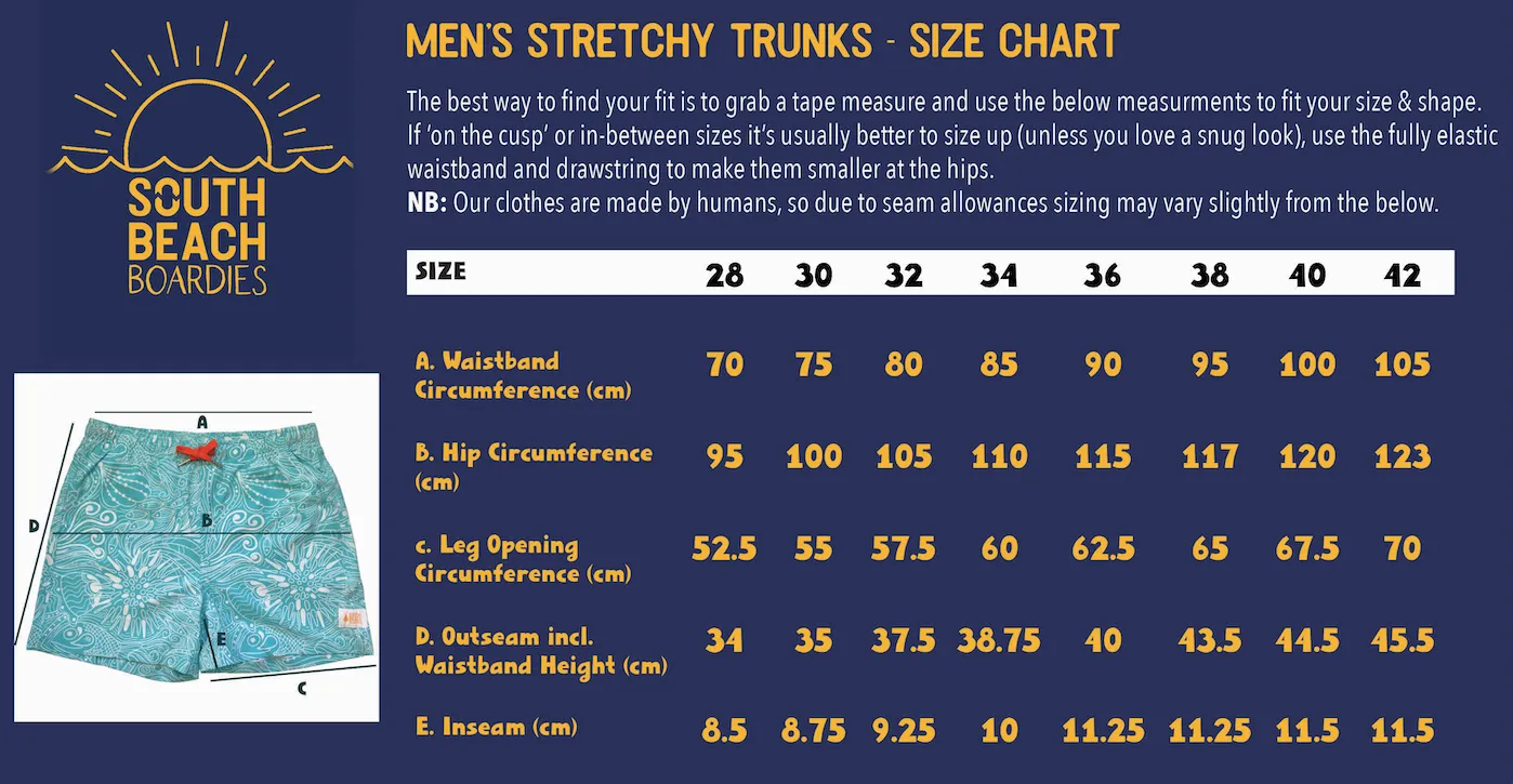 Men's Stretchy Trunks: Durian et.al