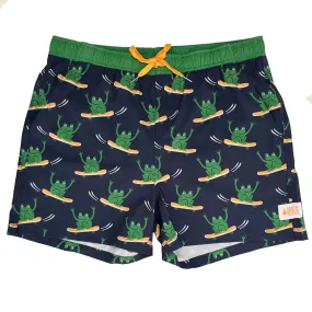 Men's Stretchy Trunks: Froggy Skates