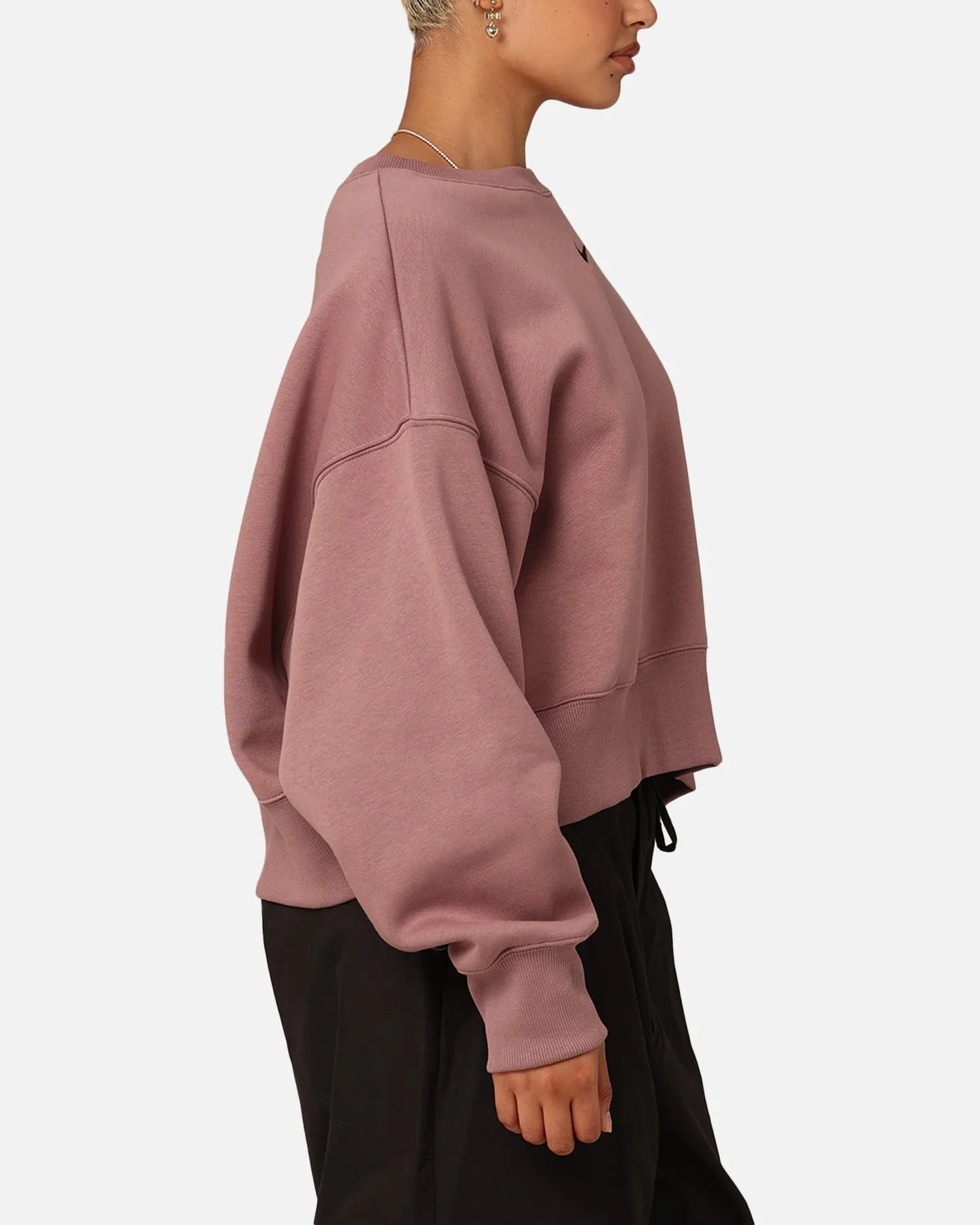Nike Women's Sportswear Phoenix Fleece Crewneck Smokey Mauve/Black