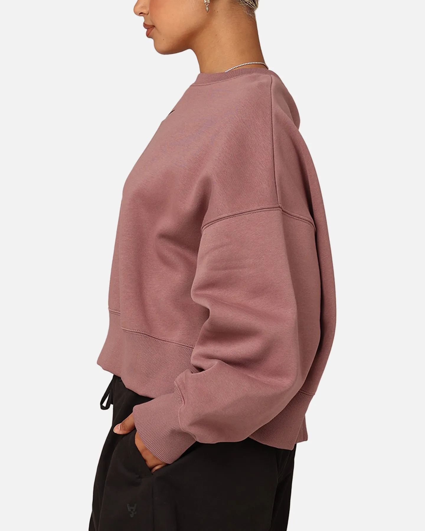 Nike Women's Sportswear Phoenix Fleece Crewneck Smokey Mauve/Black