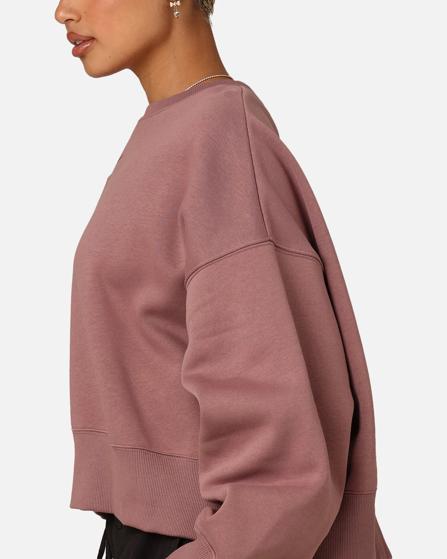 Nike Women's Sportswear Phoenix Fleece Crewneck Smokey Mauve/Black