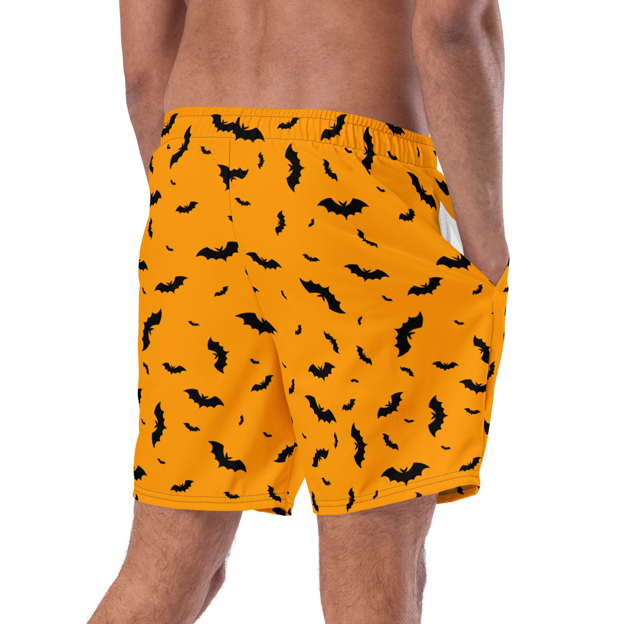 Orange Eclipse Men's Swim Trunks