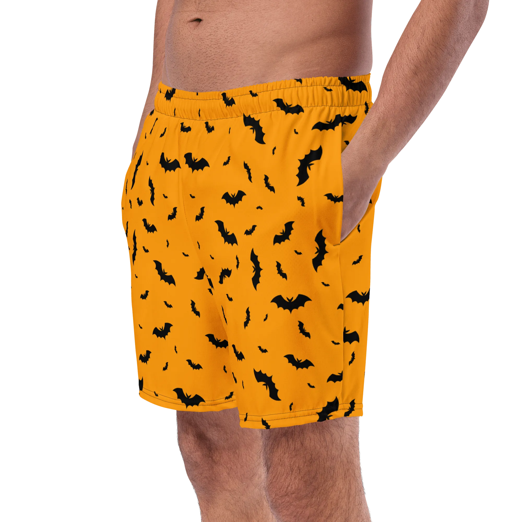 Orange Eclipse Men's Swim Trunks