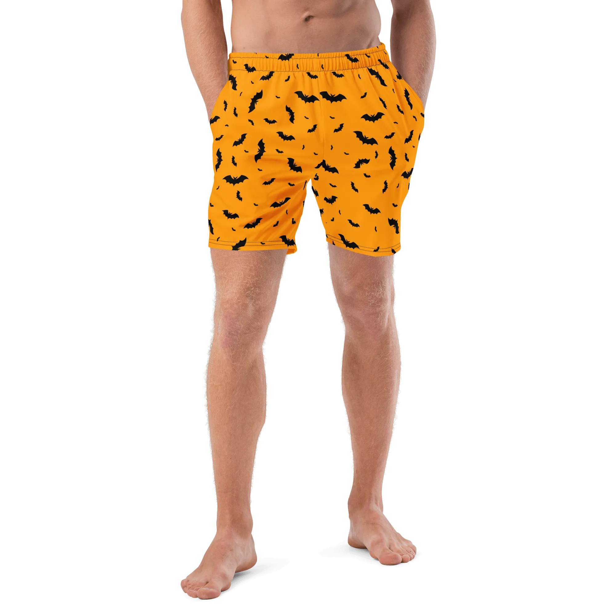 Orange Eclipse Men's Swim Trunks