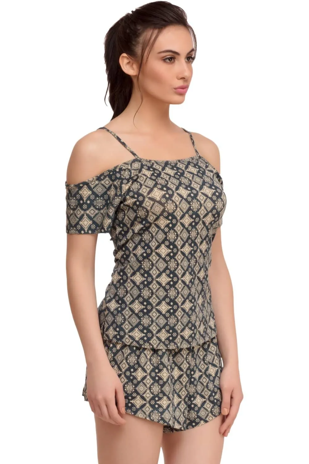 Organic Cotton Antimicrobial  Women's Sleep  PJ Top-ISL003-
