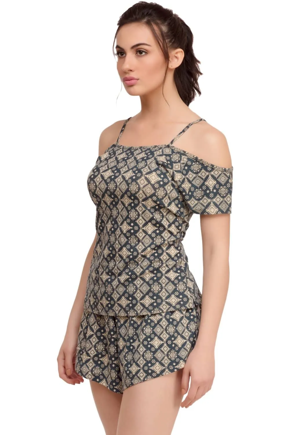 Organic Cotton Antimicrobial  Women's Sleep  PJ Top-ISL003-
