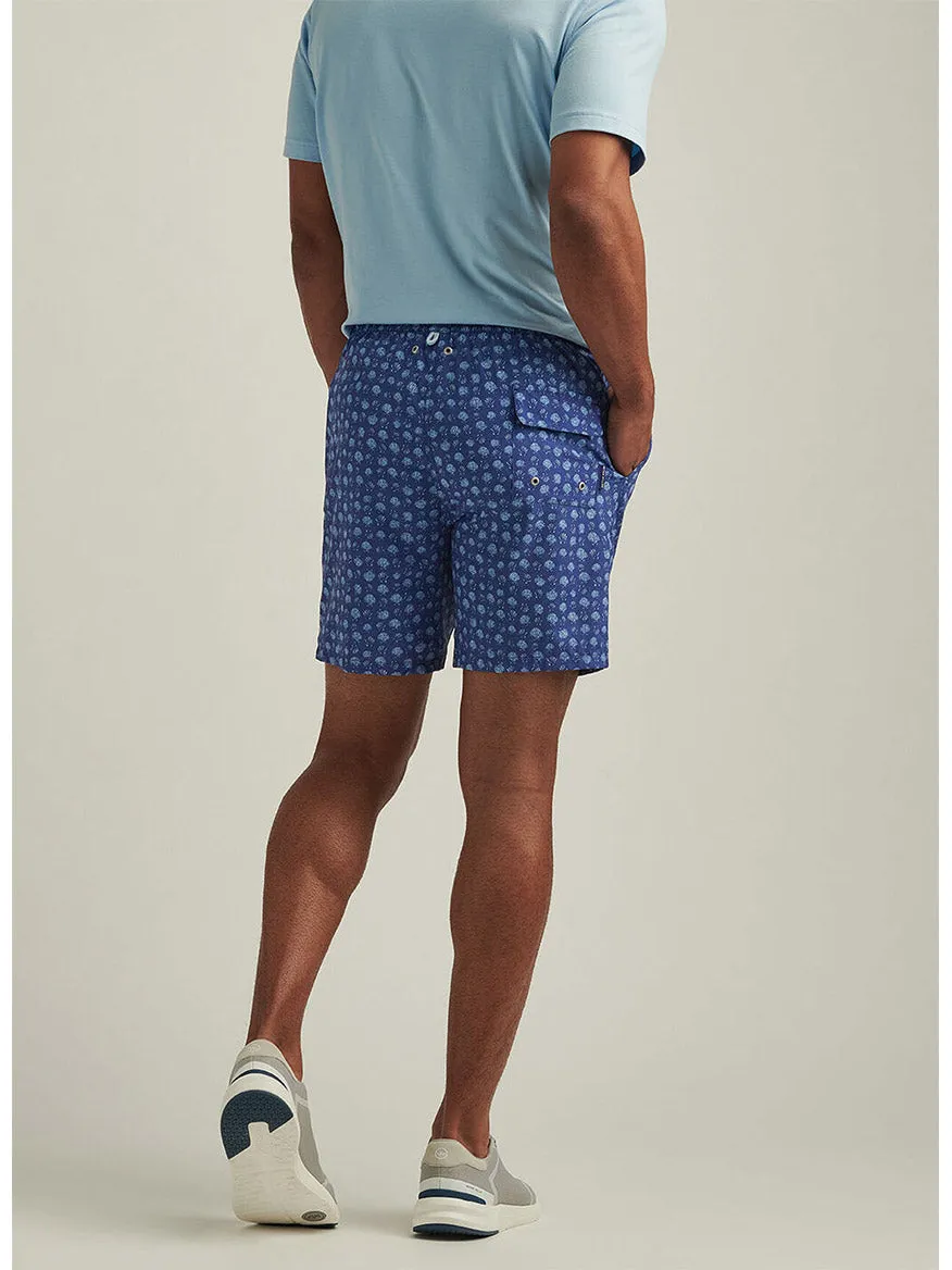 Peter Millar Hatteras Harvest Swim Trunk in Ocean Blue