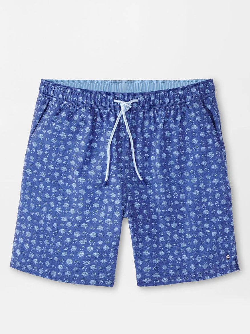 Peter Millar Hatteras Harvest Swim Trunk in Ocean Blue