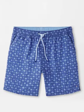 Peter Millar Hatteras Harvest Swim Trunk in Ocean Blue