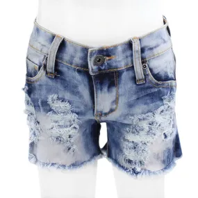 Play Six Bleach Dyed Denim Shorts
