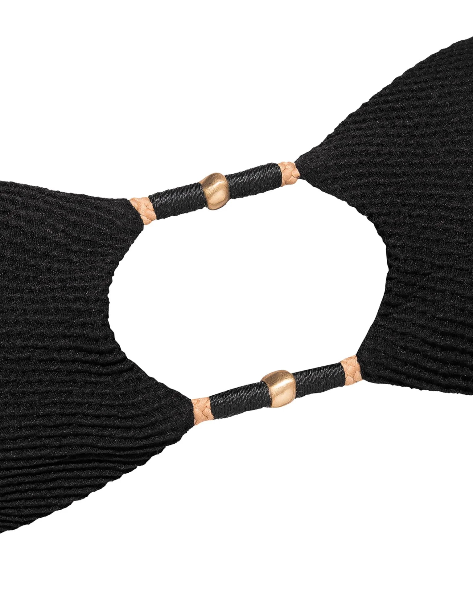 Ribbed Layla Bandeau Top - Black