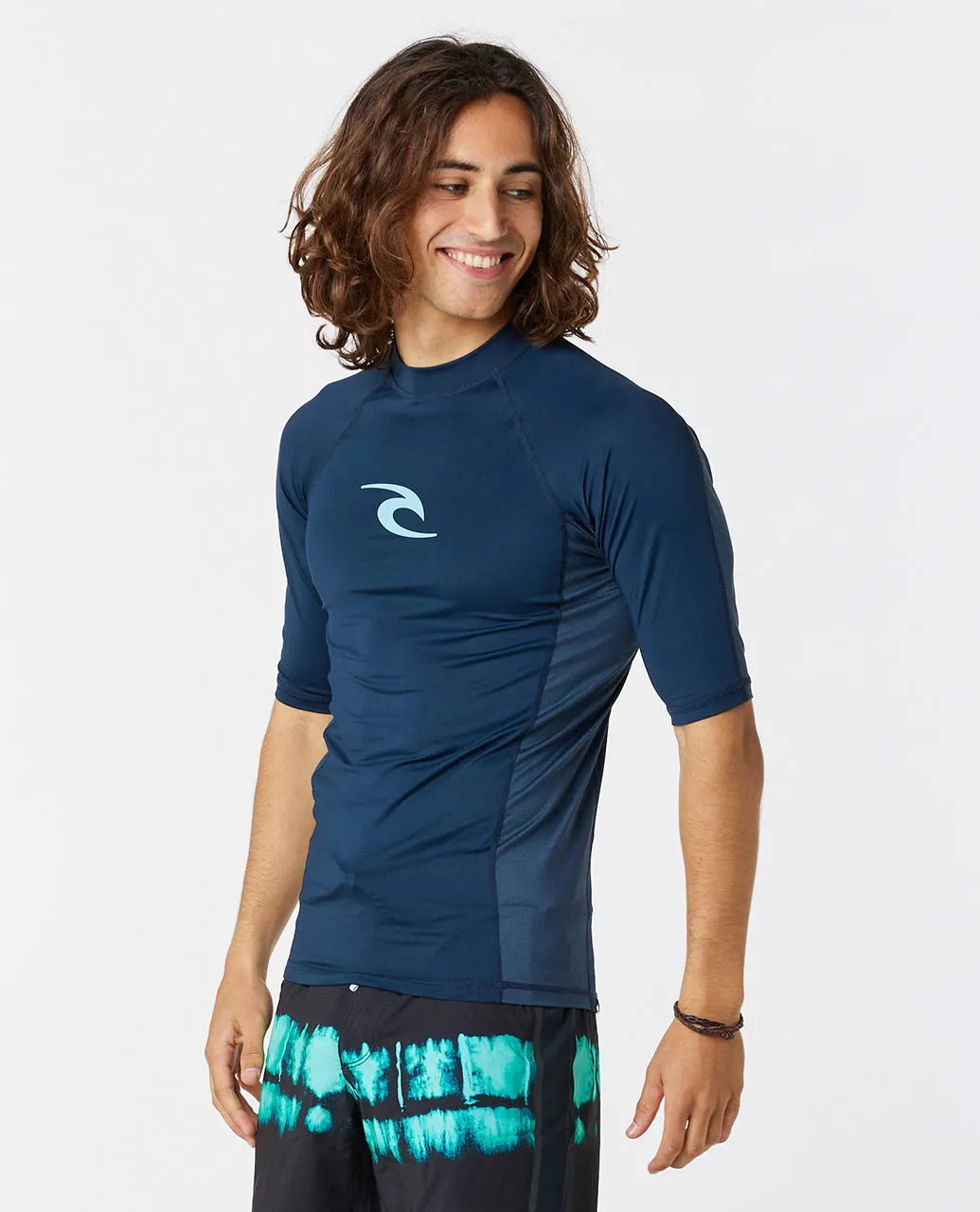 Rip Curl Mens Waves UPF 50 Perf Short Sleeve Rash Vest