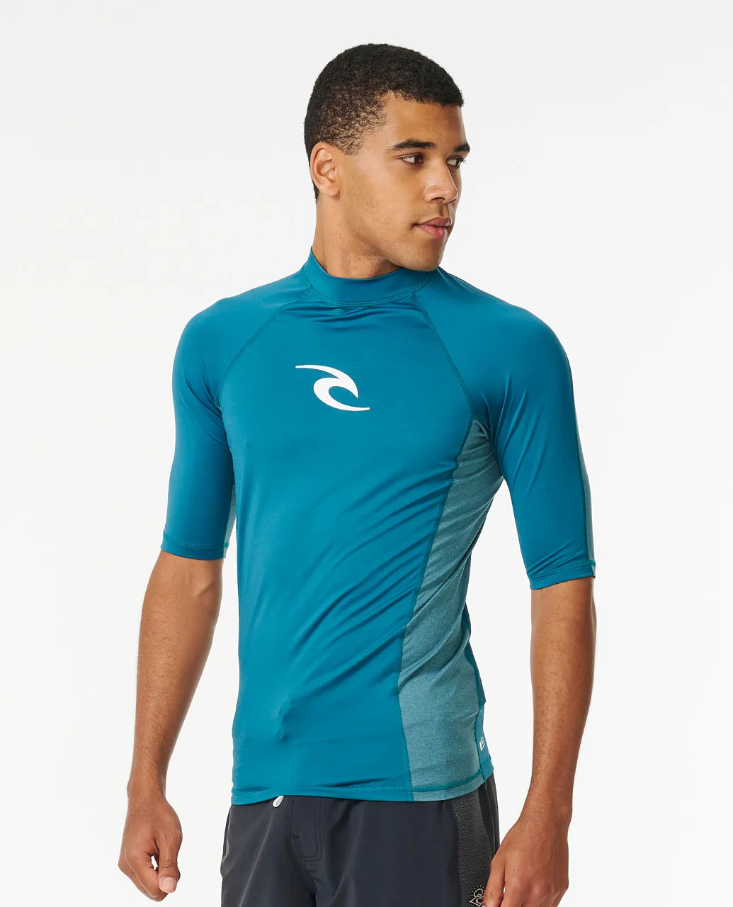 Rip Curl Mens Waves UPF 50 Perf Short Sleeve Rash Vest