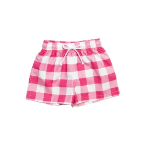 Sebastian Pink Jam Gingham Trunks