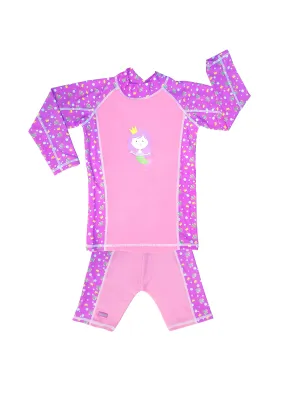 TeePeeTo UV50  Mermaid Long Sleeve Swim Top and Shorts Set