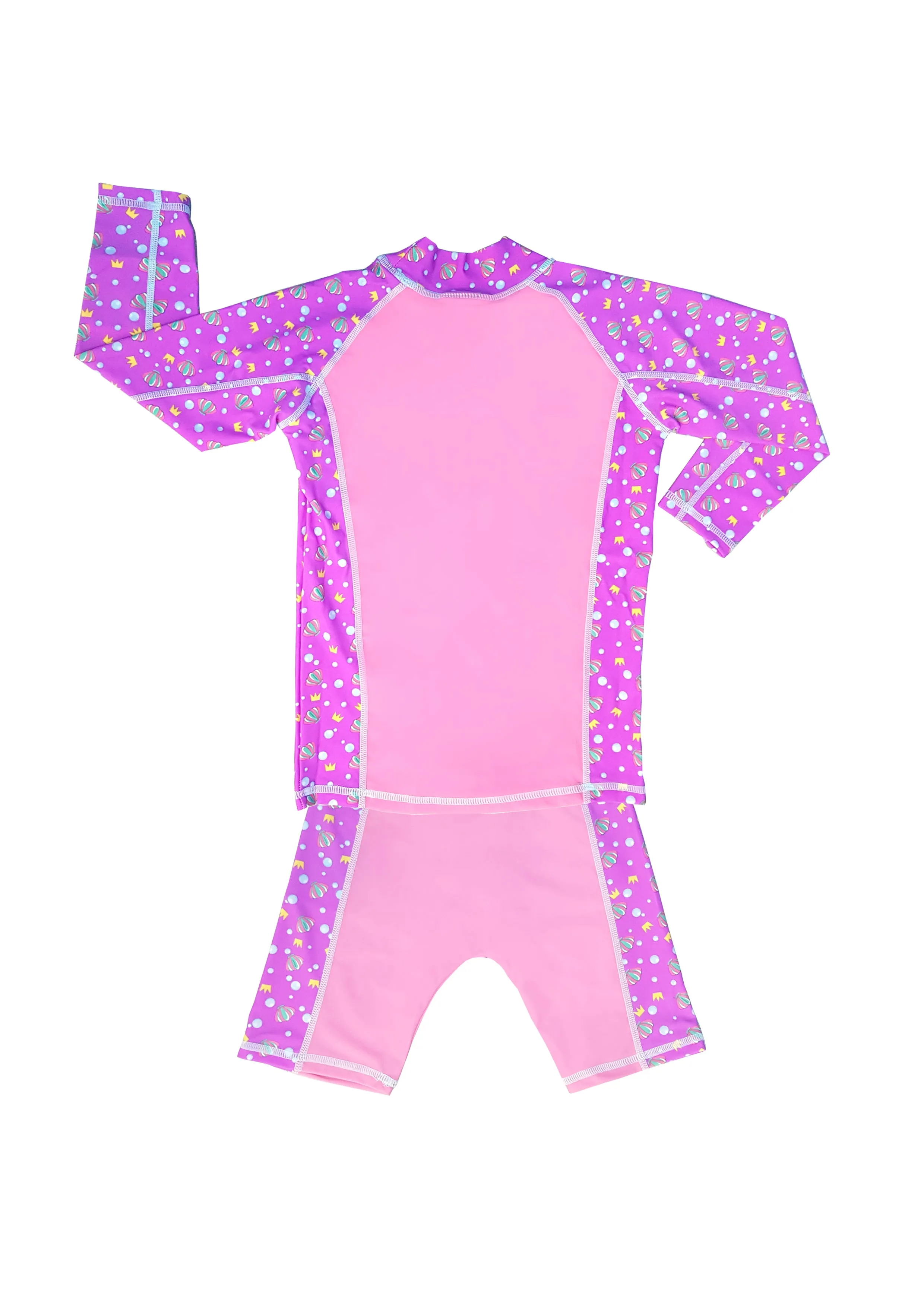 TeePeeTo UV50  Mermaid Long Sleeve Swim Top and Shorts Set