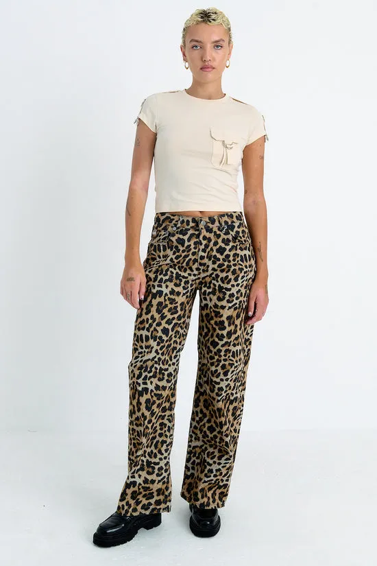 THE RELEASE JEANS - LEOPARD WASH