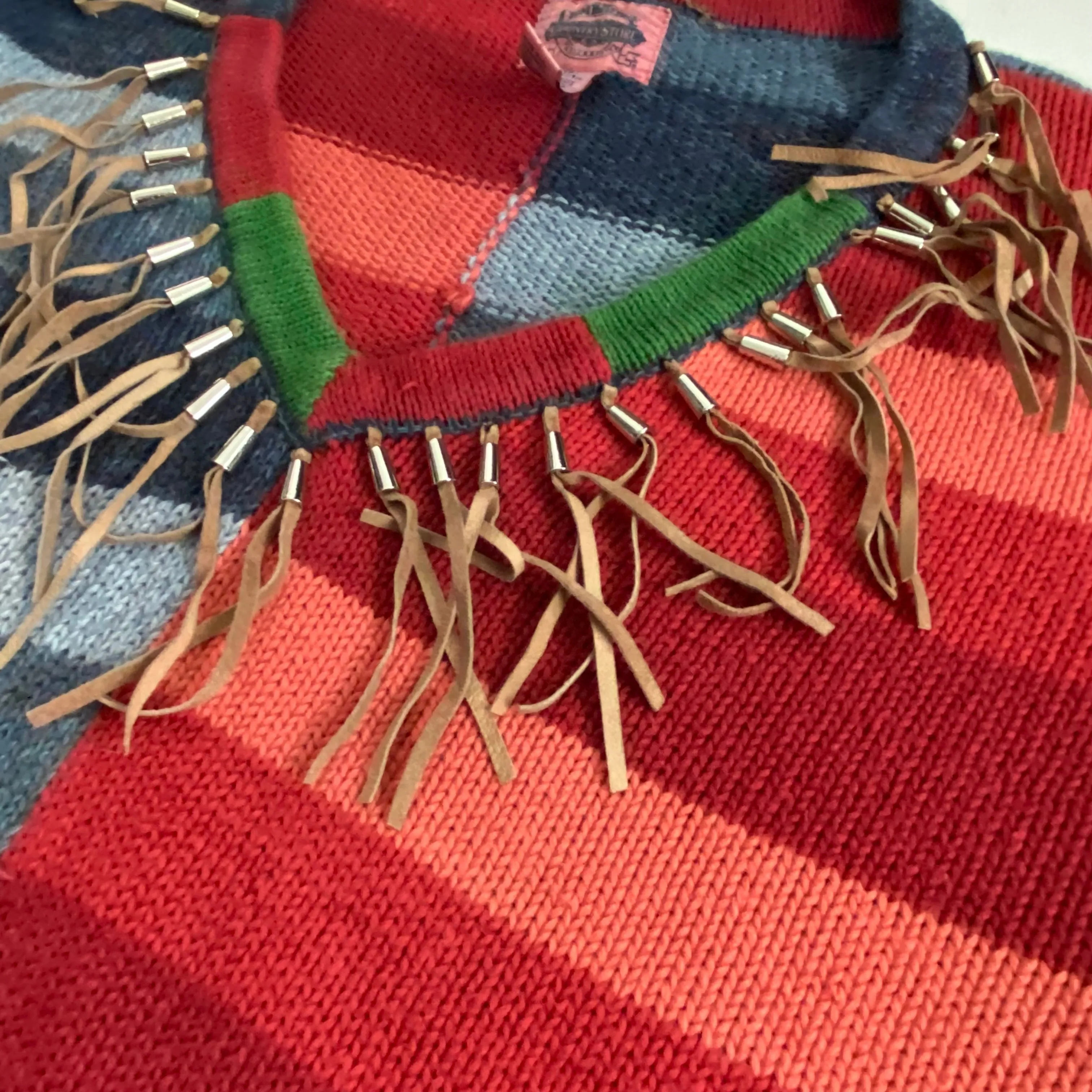 Vintage Cambridge Country Store Tassel Sweater
