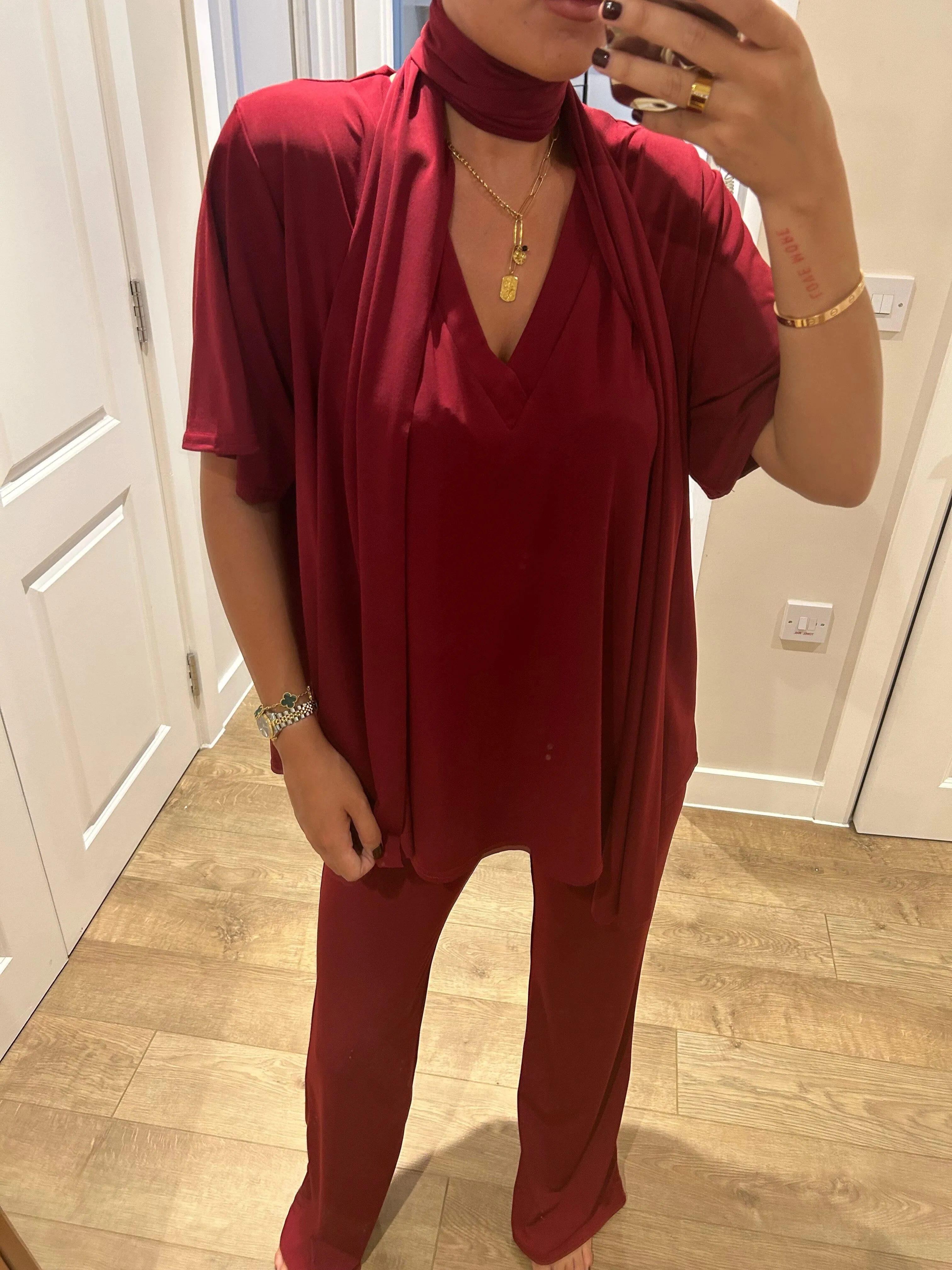 Wine Oversized T-Shirt Loungewear